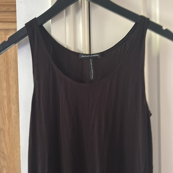🎀 SARAH PACINI black scoop neck tunic dress tank small - Picture 4 of 8